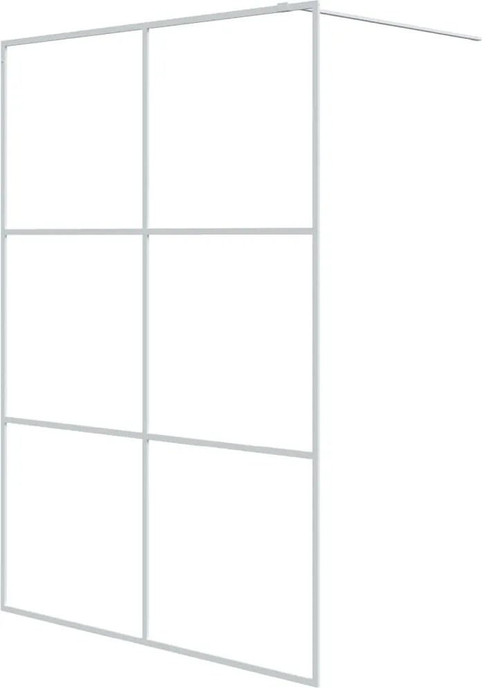 vidaXL Paravan duș walk-in, alb, 140x195 cm, sticlă ESG transparentă