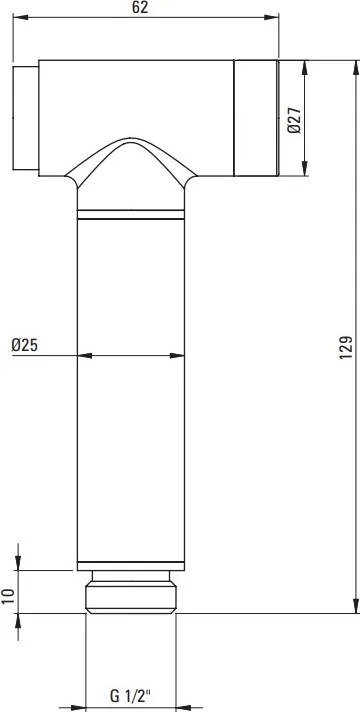 BIDETTA - Pară de Duș pentru Baterii de Bideu finisaj auriu periat - XDCJ4SRS1