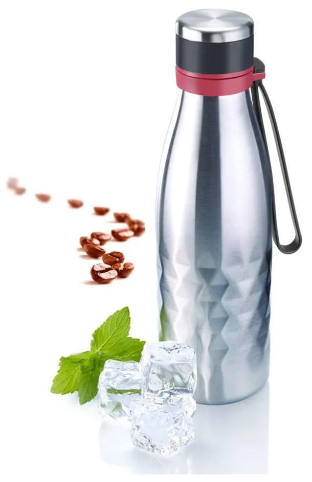 Sticlă gri deschis de călătorie din silicon și oțel inoxidabil 550 ml Viva – Westmark