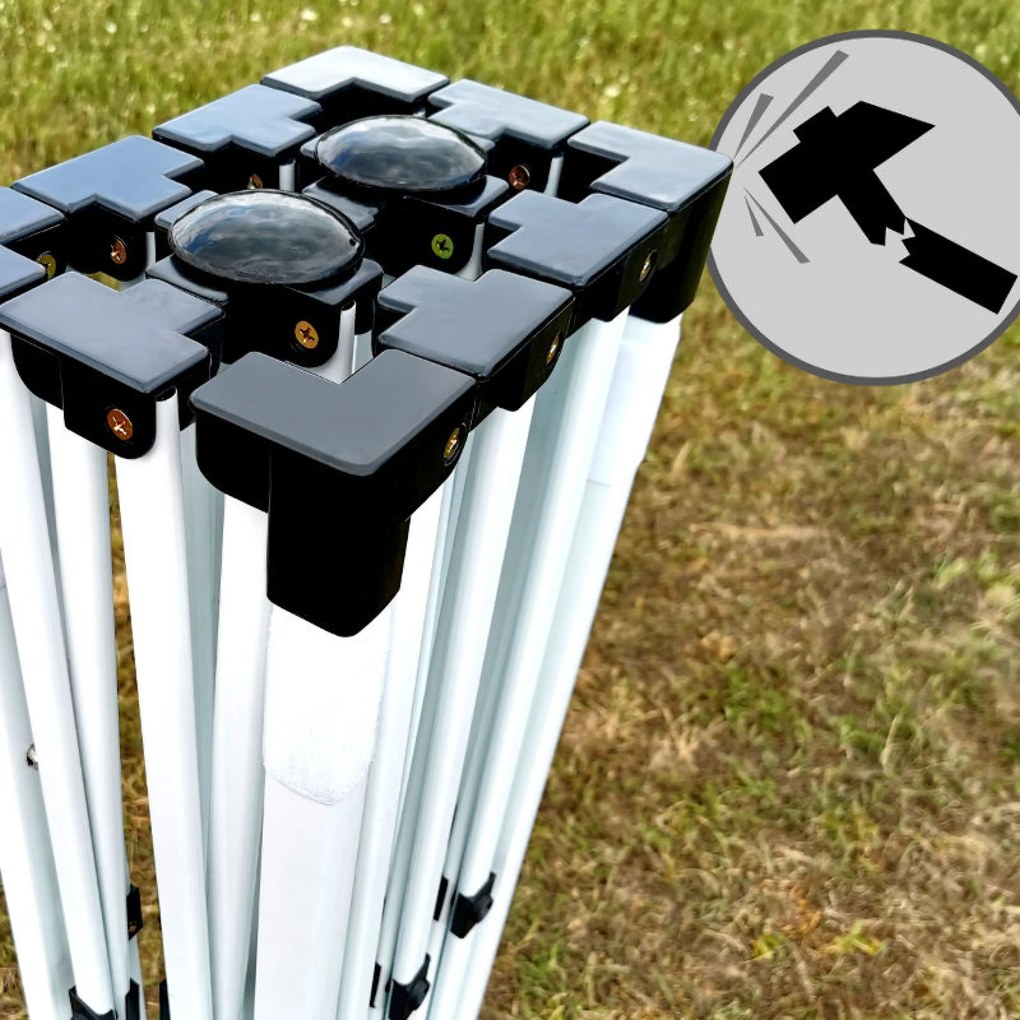 Stan de Vânzare 2 x 3 m SUPER Oțel | Montaj în 2 minute | BRIMO - cu 3 pereți - Bej