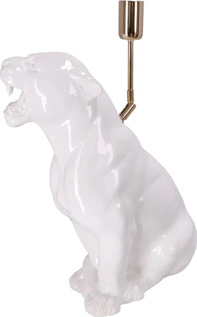 Lampa ceramica Leopard Alb h 45 cm