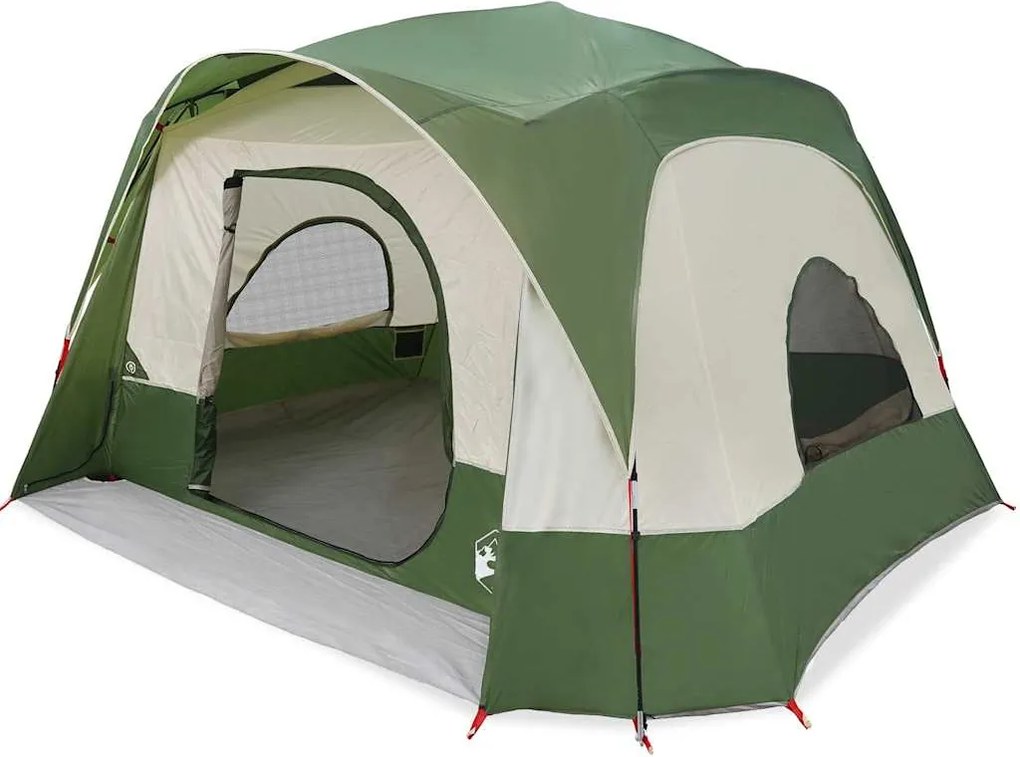 vidaXL Cort de familie pentru 6 persoane, verde, impermeabil