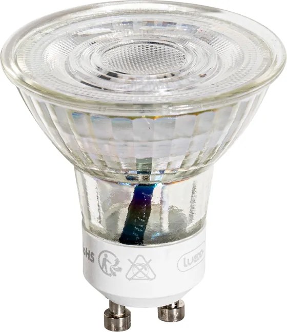 Set de 5 becuri LED clare GU10 50mm 4.9W 450 lm 3000K