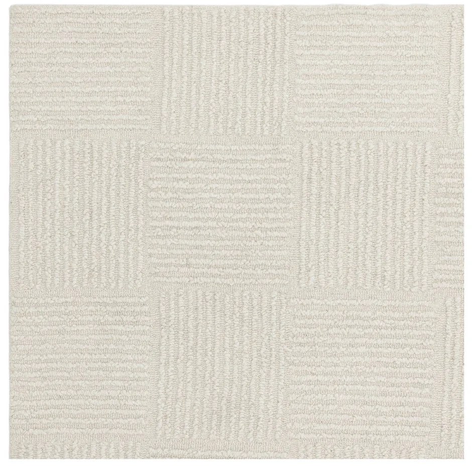 Covor fildeș țesut manual din lână 160x230 cm Zennith Grid – Asiatic Carpets