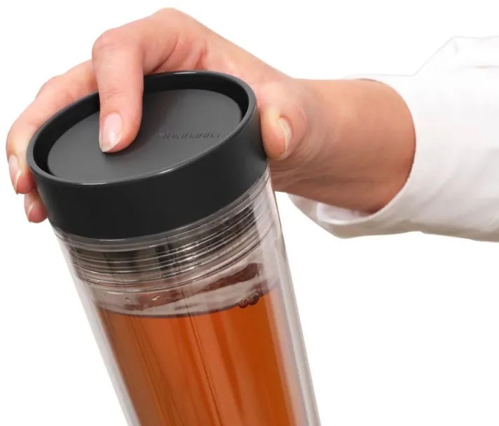 Termo pahar Brabantia Make&Take 1008493, 360 ml, Fara BPA, Gri inchis