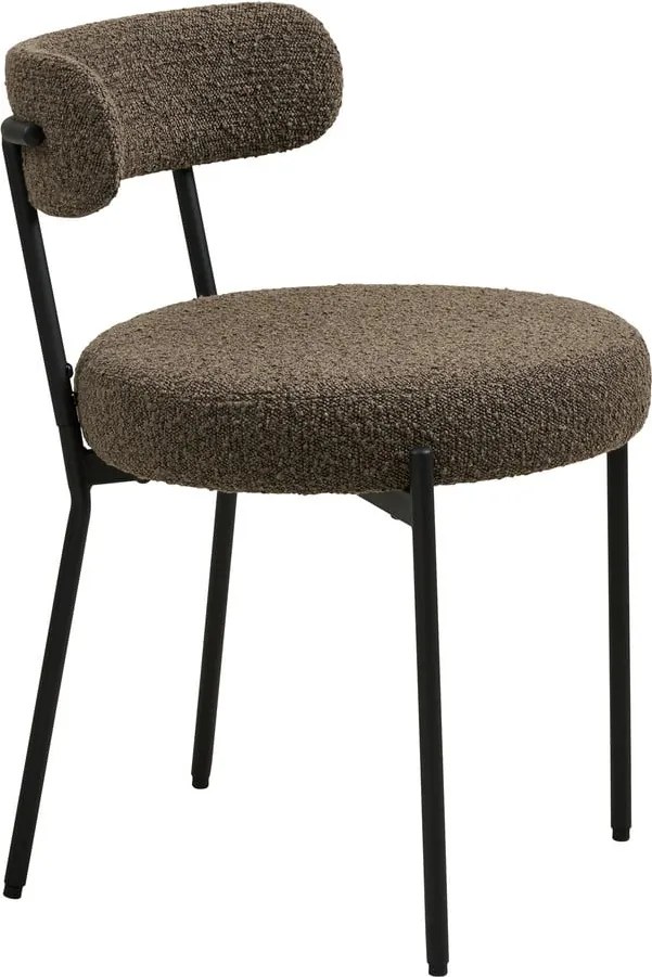 Scaun de dining maro tapițat Badalona – House Nordic