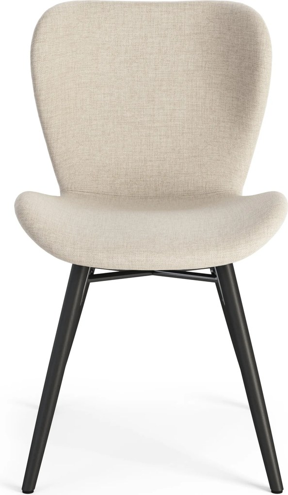 MAZZONI EXPORT ALTEA Bej (țesătură Rio 40) / picioare negre – SCAUN MODERN PENTRU LIVING / SUFRAGERIE / BUCĂTĂRIE / BIROU