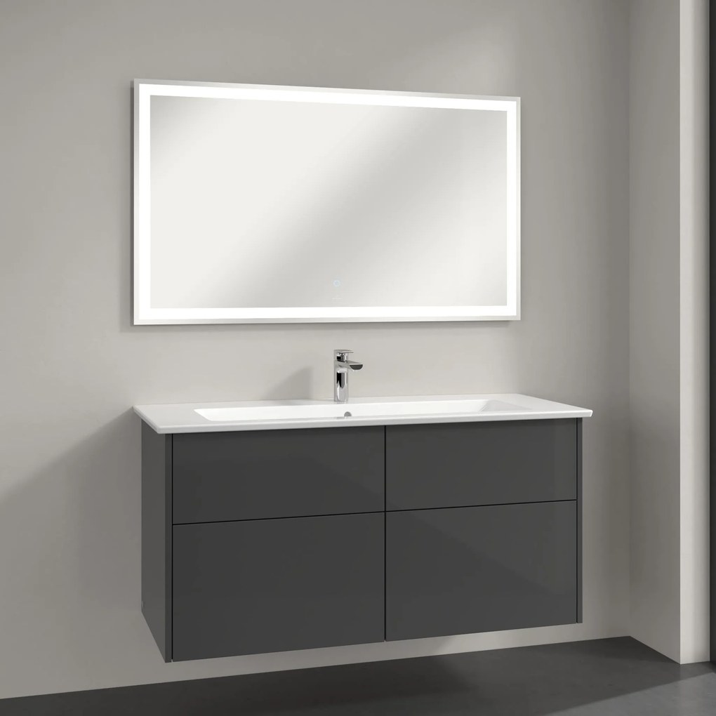 Villeroy &amp; Boch Finero lavoar cu dulap și oglindă 120 cm gri S00304FPR1