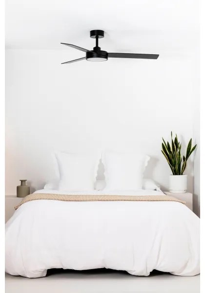 Ventilator LED de tavan FARO 34261 BARTH LED/24W/230V negru + telecomandă