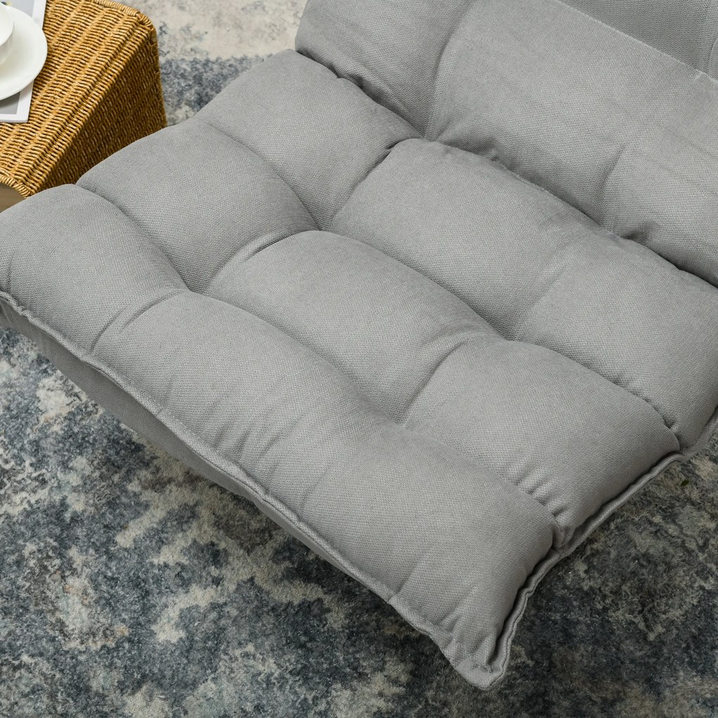 HOMCOM Fotoliu de sol paresos fotoliu relax fotoliu lounge design capitonat înclinare spătar reglabil pivotant 360° | Aosom Romania