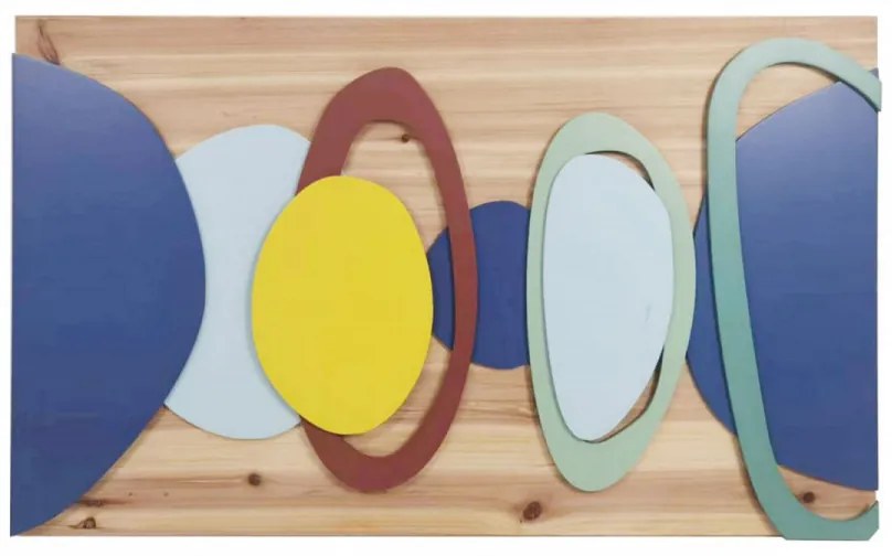 Decoratiune de perete 3D din metal si MDF, 80 x 50 x 2,5 cm, Colorato Mauro Ferreti