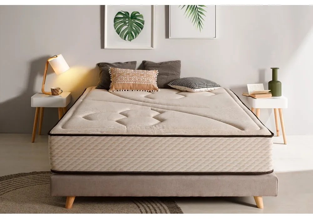 Saltea fermă/mediu-fermă din spumă reversibilă/termoregulatoare 140x190 cm Tempus Gold – Moonia