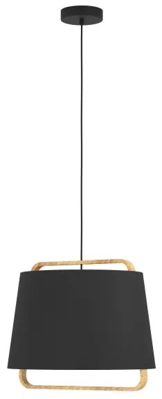 Lustră pe cablu Eglo 390185 CAMALOZA 1xE27/40W/230V negru