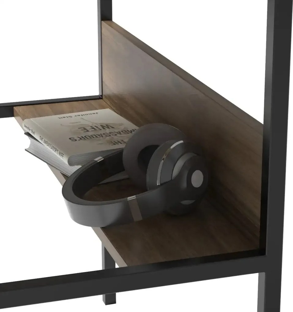 Birou/masa PC, Hodor Homs, nuc/negru,86x70x50 cm