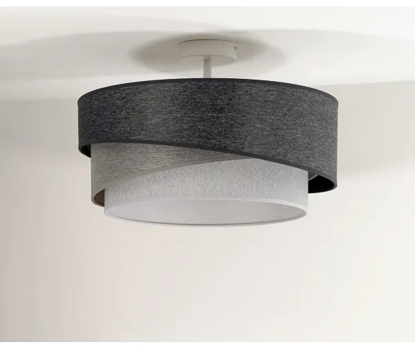 Lustră aplicată Duolla KOBO 1xE27/15W/230V d. 45 cm gri/alb