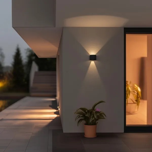 Aplică LED de exterior Brilagi RONDO LED/6W/230V antracit IP54