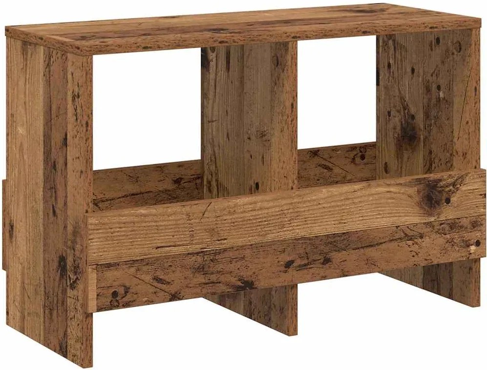 vidaXL Raft pentru reviste Lemn vechi 68,5 x 30 x 45 cm