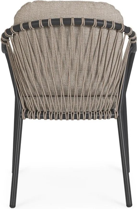 Scaun de grădină maro deschis din metal Edvige – Bizzotto