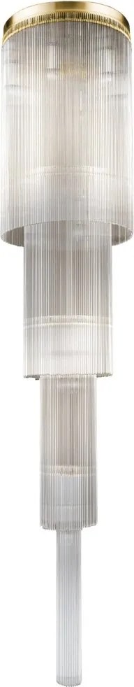 Lustra design LUX diametru 60cm din alama decorata cu sticla Filago