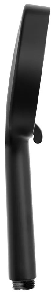 Cap de duș negru mat din plastic ø 12 cm Softwater – Wenko