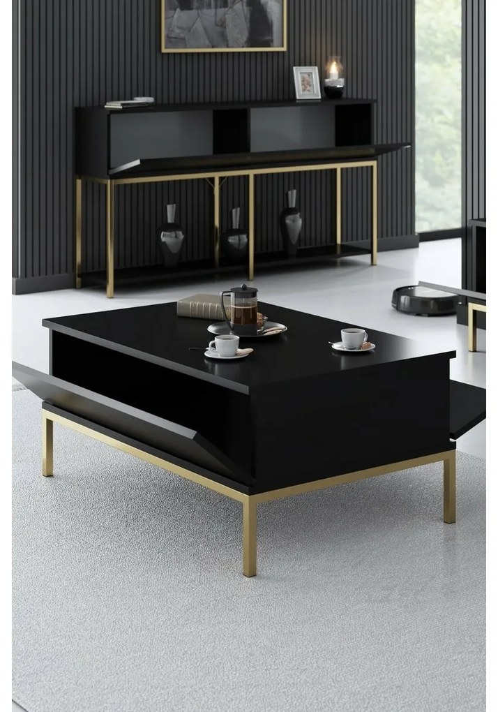 Măsuță de conferință Lord Black and Gold