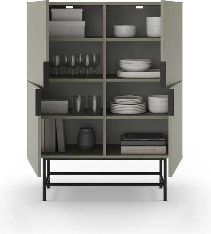 Dulap verde/gri 100x128 cm Eldia – Marckeric