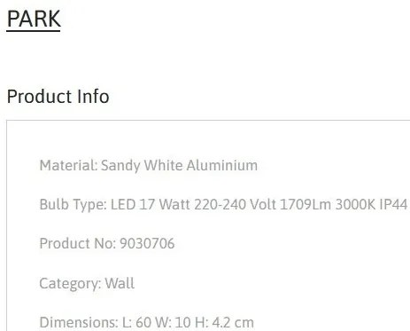 Aplica LED ambientala directionabila pentru baie/exterior IP44 PARK alb
