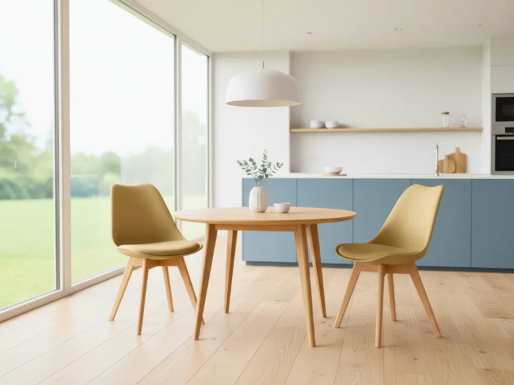 OFERTA Scaun bej BALI MARK cu picioare din fag Calitatea II