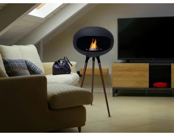 Șemineu pe bioetanol TOKIO 45 x 100 cm, 2 kW, negru