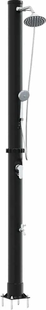 vidaXL Duș Solar Extern Negru 217 cm PVC și Aluminiu
