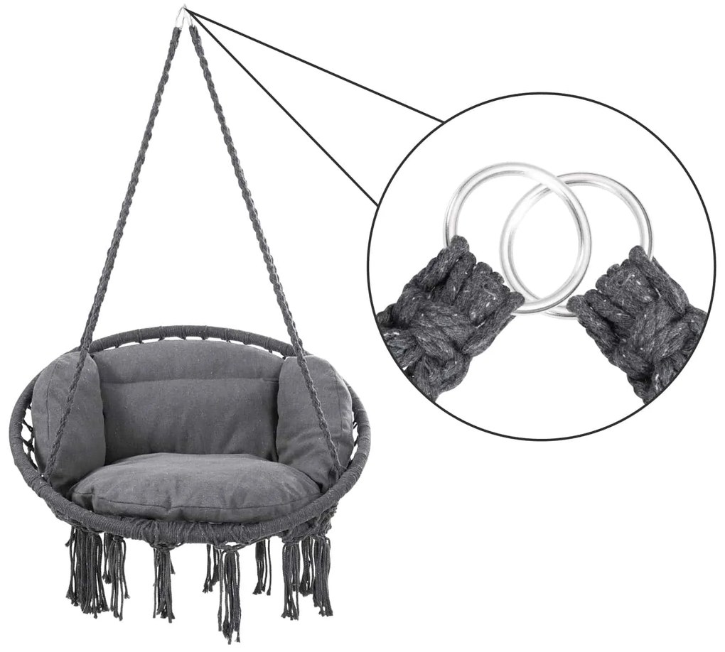 Deuba Scaun suspendat 80x60x140cm - antracit
