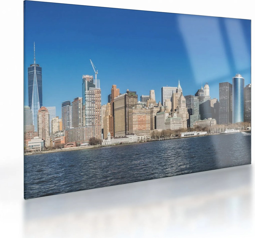 Tablou pe sticlă - Manhattan în New York (70x50 cm)