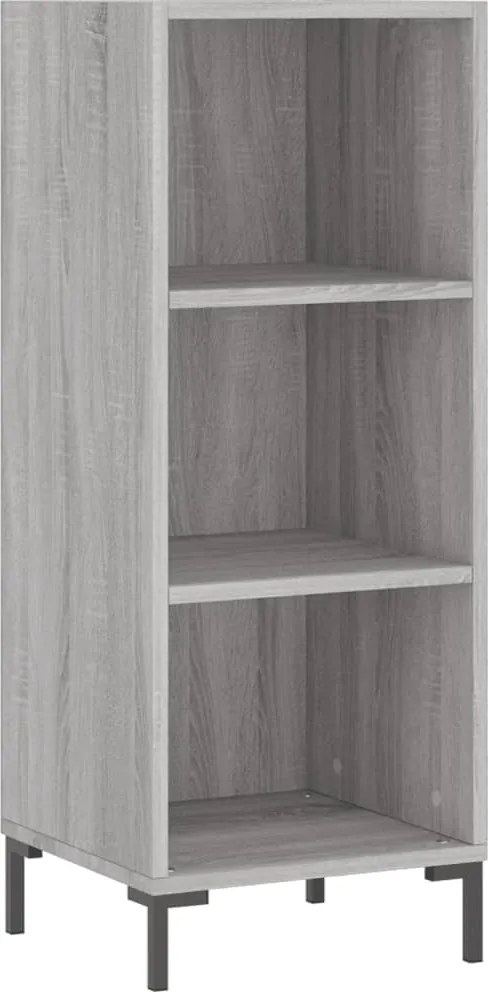 vidaXL Servantă, gri sonoma, 34,5x32,5x90 cm, lemn compozit