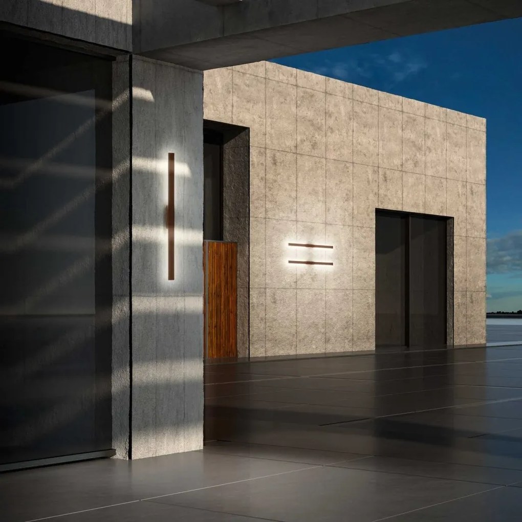 Aplica LED iluminat exterior ambiental IP54 Linea ap d144 cafenie