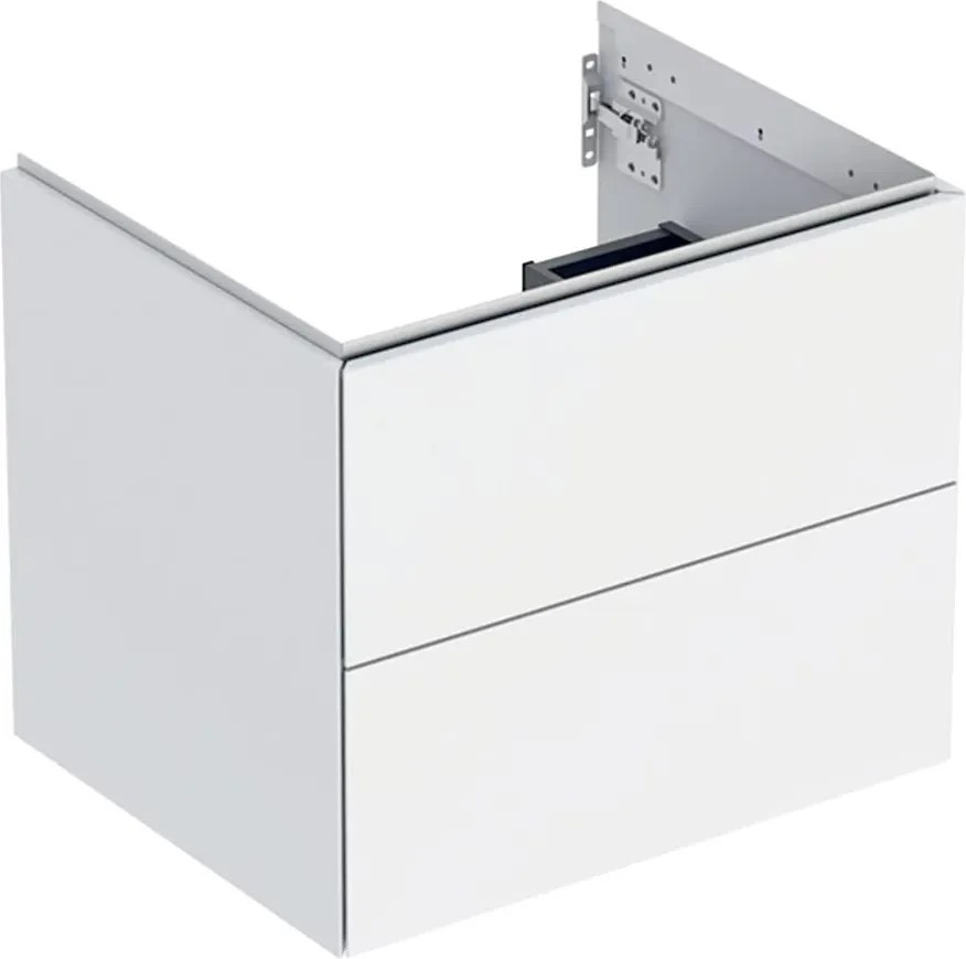 Dulap baza suspendat Geberit One alb mat 60 cm cu 2 sertare