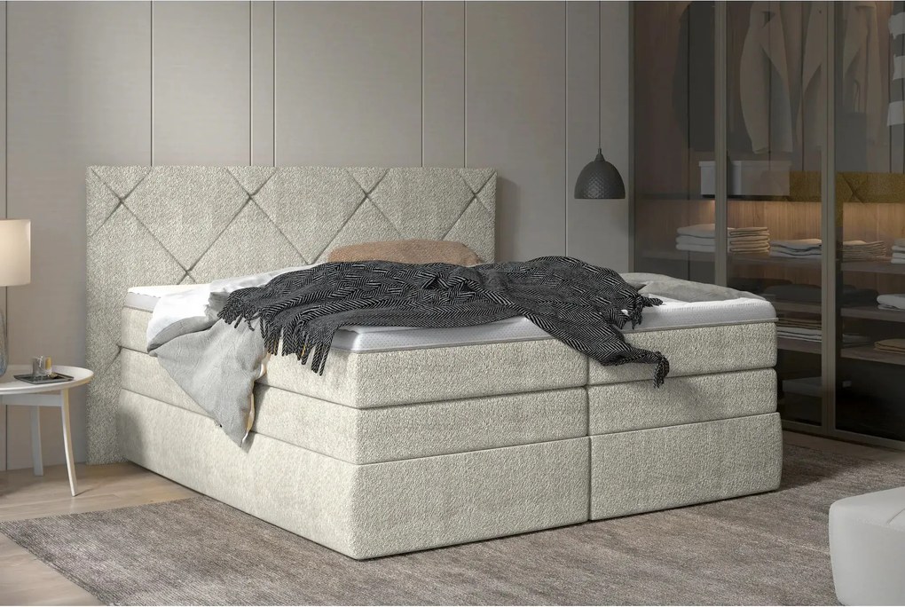 Pat boxspring LUNGO 140x200, personalizabil materiale gama Oferta Avan