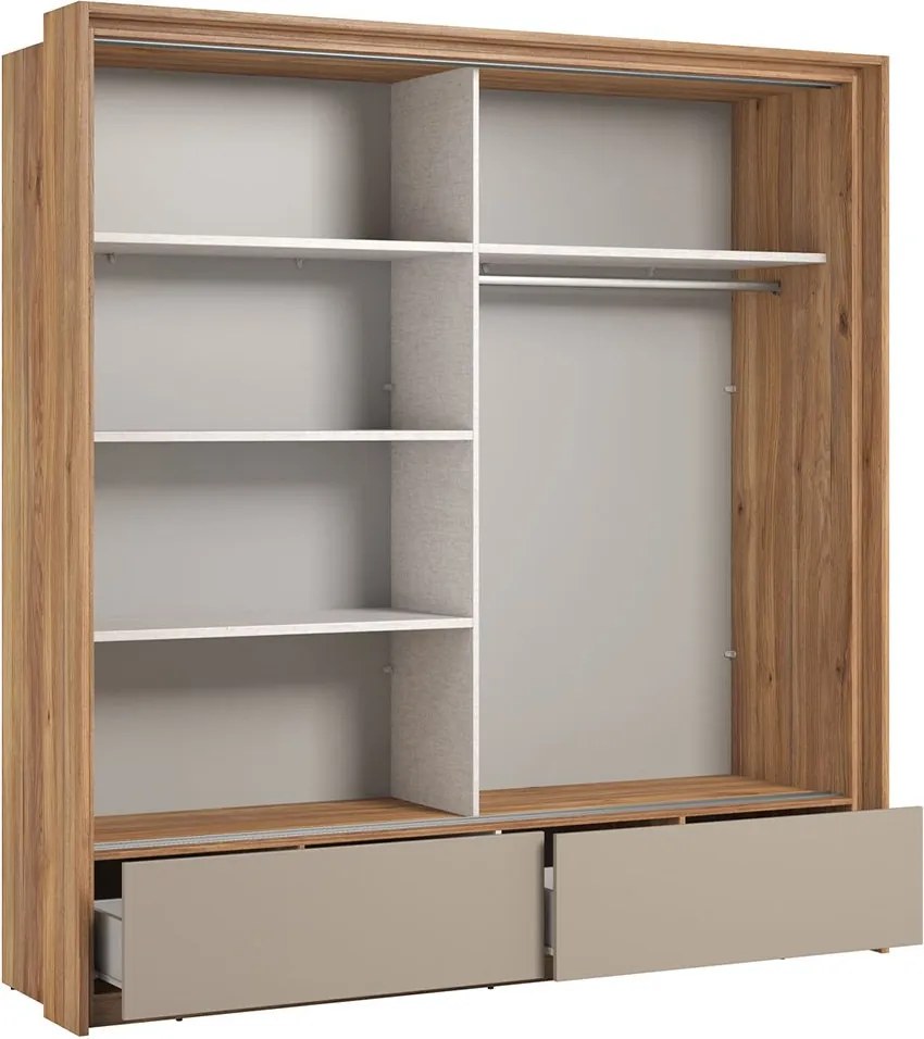 Dulap lemn masiv Eleganza, 209 × 219 × 63 cm