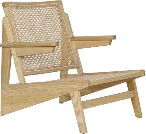 Fotoliu tip scaun din lemn si rattan, "Surinami"