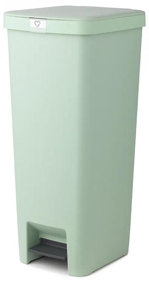 Coș de gunoi cu pedală Brabantia StepUp 40L, verde jad 1005558