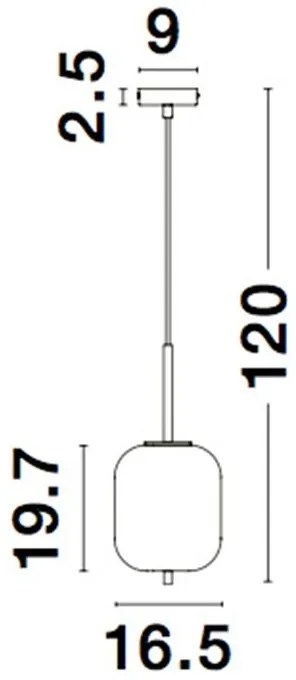 Lustra, Pendul modern Lato negru 16,5cm
