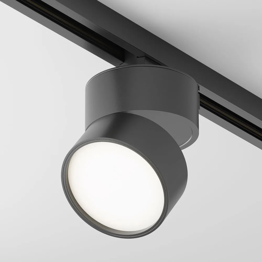 Spot LED, accesoriu pentru sinele monofazate Unity, Onda negru 4000K