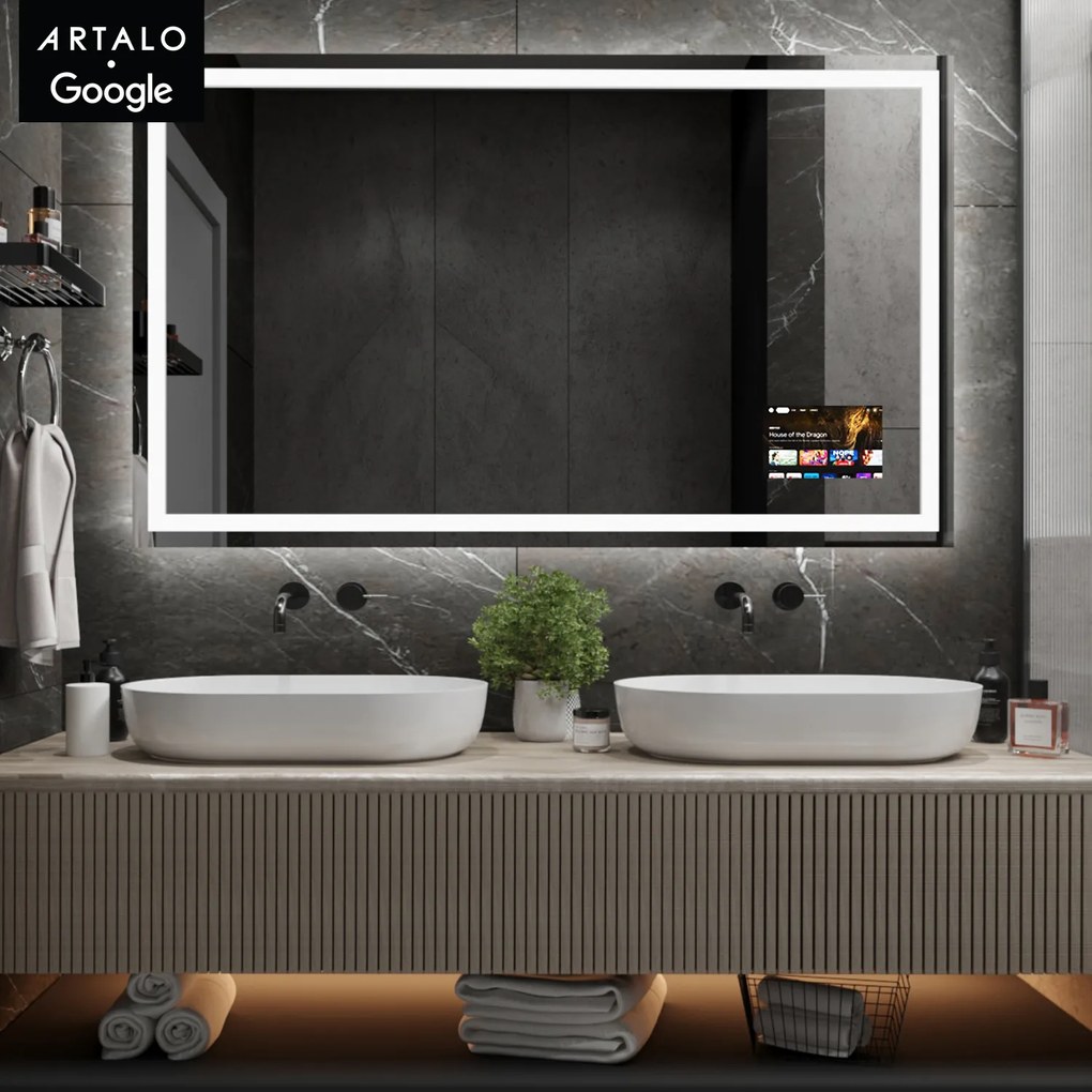 SMART oglindă LED cu iluminare M7 + SmartScreen with Google TV