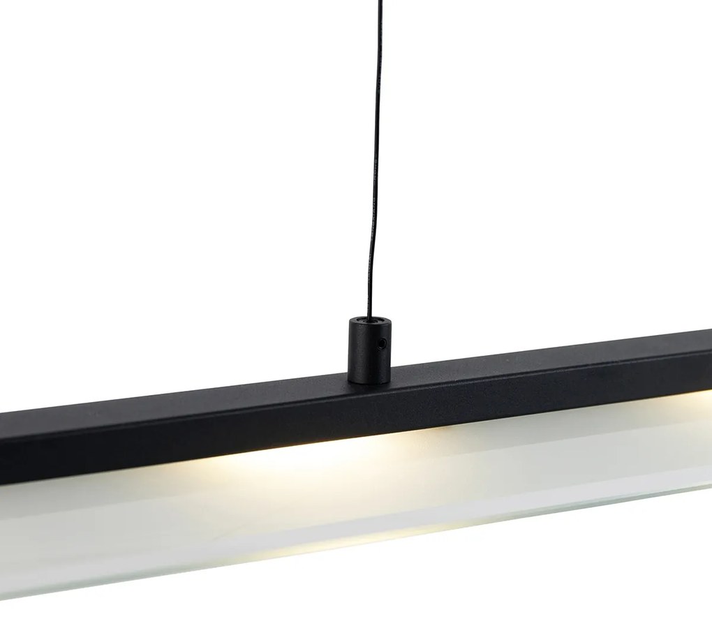 Lampă pendant de design negru, cu LED-uri reglabile cu 3 trepte Easylift - Nele