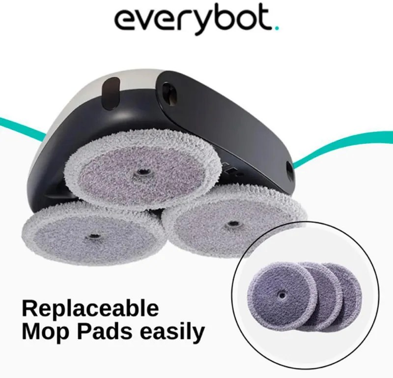 Robot curatare podele Everybot TS300, 27W, 300 ml, Umeda/uscata, Autonomie pana la 200 min, 6 moduri, Senzor anti-cadere/coliziune, Alb