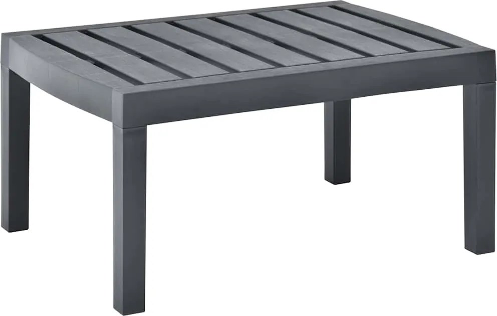vidaXL Masă de grădină, antracit, 78 x 55 x 38 cm, plastic