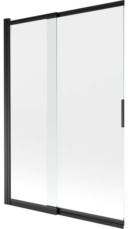 Mexen Fox paravan cadă 2-panouri culisante 120 x 150 cm, transparent, negru - 891-120-002-70-00