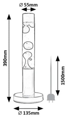 Lampă LED cu lavă Rabalux 76029 LAVASTIC LED/25W/230V