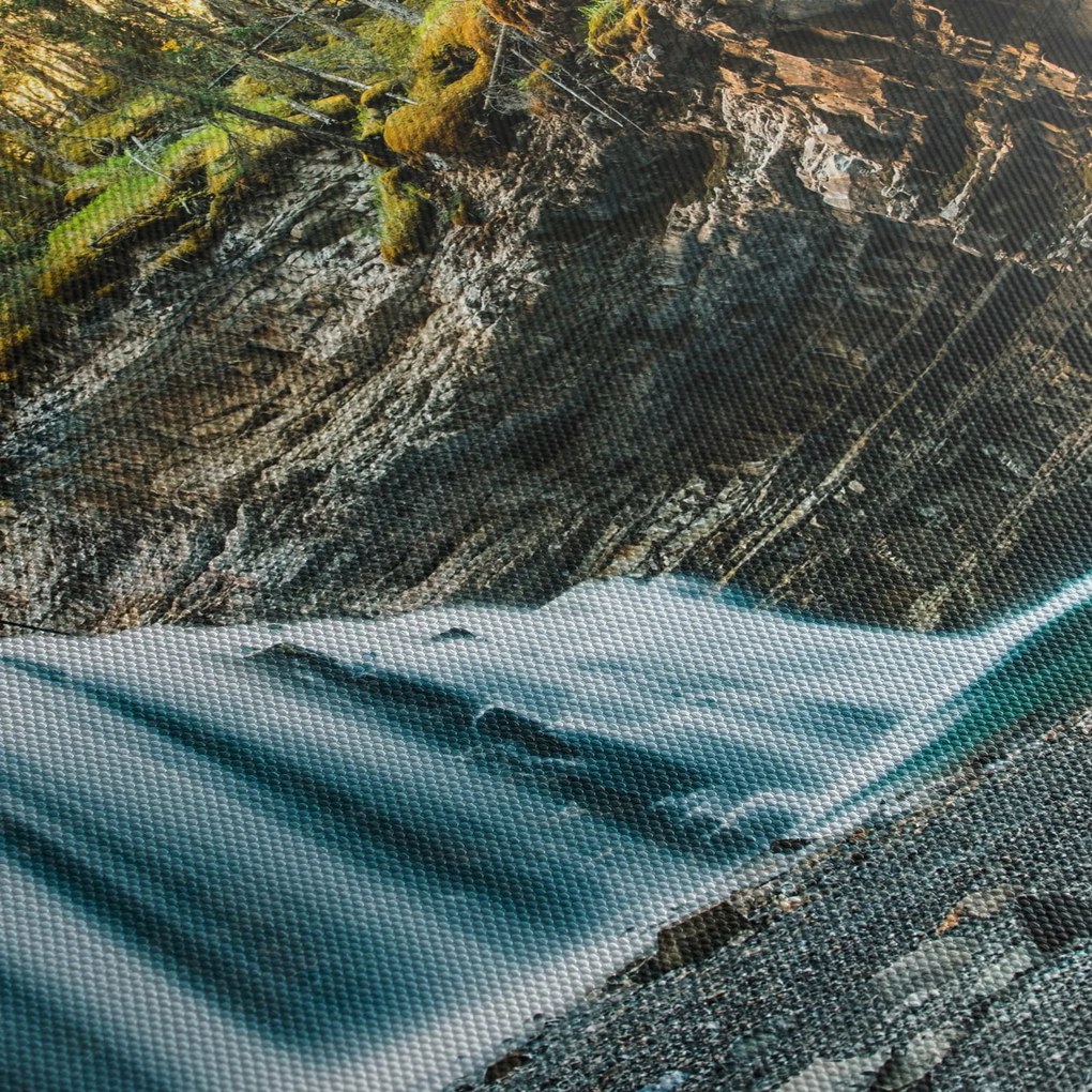 Tablou cu cascada de pădure (120x50 cm)