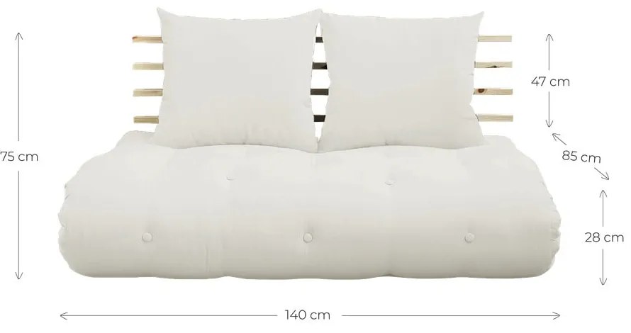 Canapea variabilă Karup Design Shin Sano Natural/Linen