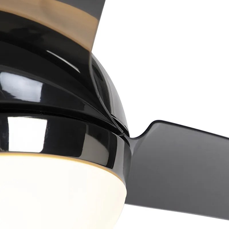 Ventilator de tavan negru-crom cu telecomandă - Bora 52
